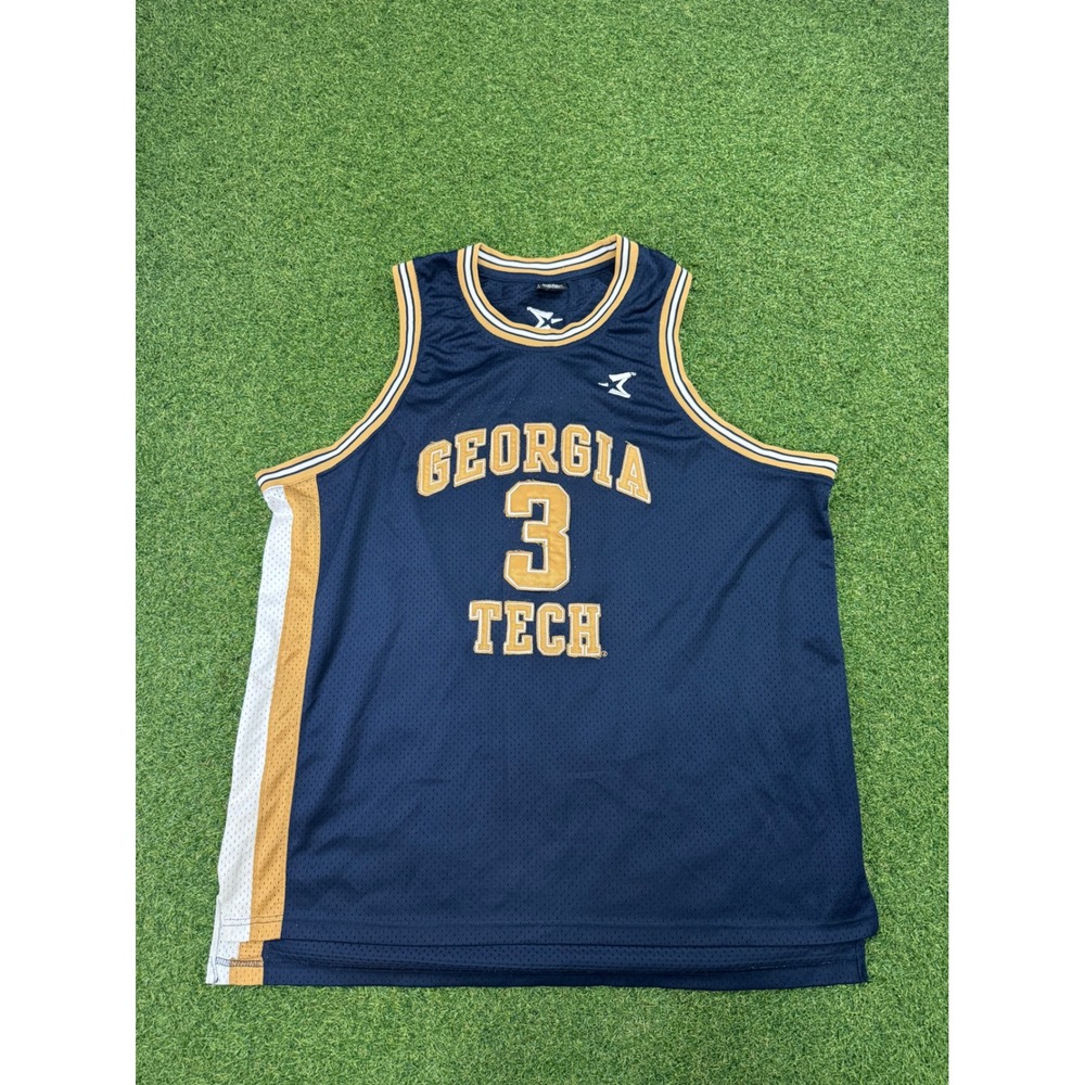 Starbury‎ Georgia Tech Stephon Marbury 3 Basketball Jersey Navy Blue Mens XXL